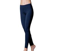 JADEA 2 Leggings Pantacollant Donna 4192 Morbido Cotone Elasticizzato, Blu, S