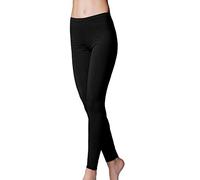 JADEA 2 Leggings Pantacollant Donna 4192 Morbido Cotone Elasticizzato, Nero, M