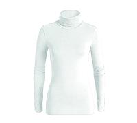 JADEA 2 Maglie Girocollo Donna 4267 Manica Lunga in Cotone Elasticizzato, Bianco, XS