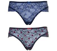 JADEA 2 Slip Donna Vita Bassa Chic Cotone Elasticizzato 6157 (IT, Testo, S, Regular, Regular, Multicolore)