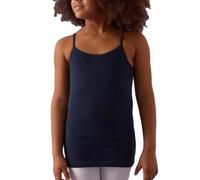 JADEA 2 Top Canotte Bimba in Cotone Elasticizzato - Modello 282 con Bretelle Sottili e Design Traspirante, Canottiere Morbide e Comode per Bambina, Perfette per Le Giornate Estive, Blu 7-8 Anni
