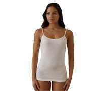 JADEA 3 Canotte Donna Spalla Stretta Modello 9003 in Puro Cotone con Elegante Bordo in Raso - Intimo Confortevole e Raffinato, Bianco, 6