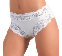 JADEA 3 Paia Slip Classici Donna in Cotone Elasticizzato Taglia Colore e Modello a Scelta (IT, Testo, XL, Regular, Regular, Bianco-2)