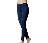 JADEA 3 Pezzi Leggings Pantacollant Donna 4367 Caldo Cotone Felpato. Blu M