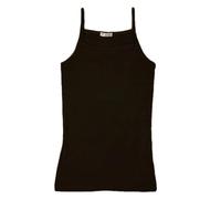 JADEA 3 Top Canotte Bimba in Cotone Elasticizzato - Modello 282 con Bretelle Sottili e Design Traspirante, Canottiere Morbide e Comode per Bambina, Perfette per Le Giornate Estive, Nero 5-6 Anni
