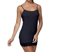 JADEA 4 Canotte Donna Spalla Stretta Inserti in Pizzo 4327 in Cotone Elasticizzato