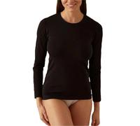 JADEA 4100 - Maglia Girocollo a Manica Lunga in Cotone Elastico garzato, Estremamente Coprente, Calda e Morbida, Adatta per Un Comfort ottimale e Una vestibilità Perfetta, Nero, XS