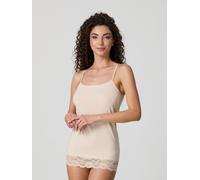 Jadea 4327 Canotta Donna Spalla Stretta Inserti in Pizzo in Cotone Elasticizzat
