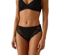 JADEA 530 - 6 Paia di Slip Donna in Cotone Modal con Bordo Smerlato ed Elegante Pizzo Anteriore e Posteriore - Intimo Confortevole, Morbido e Raffinato, Nero, TG 5