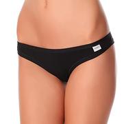 JADEA 6 Paia Brasiliana in Cotone Modal Elasticizzato per Donne e Ragazze (IT, Testo, M, Regular, Regular, Nero)