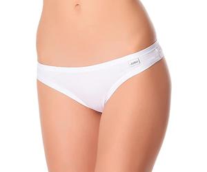 JADEA 6 Paia Brasiliana in Cotone Modal Elasticizzato per Donne e Ragazze (IT, Testo, S, Regular, Regular, Bianco)