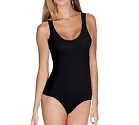 JADEA 6 Pezzi Body Donna spalla Larga 4152 in Cotone Elasticizzato (Nero, L)