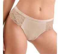 JADEA 6 Pezzi Brasiliana Slip Donna Cotone Modal e Pizzo 516. Cipria 3/S