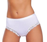 JADEA 6 Pezzi Slip Donna 532 in Cotone con Bordi in Pizzo
