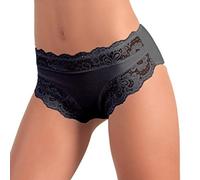 JADEA 6 Pezzi Slip Donna 742 in Cotone con Inserti in Pizzo