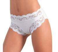 JADEA 6 Pezzi Slip Donna 742 in Cotone con Inserti in Pizzo