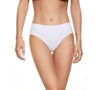 JADEA 6 Pezzi Slip Donna 8014 Cotone Elasticizzato con Delicato Ricamo Semitrasparente. Bianco 2/XS