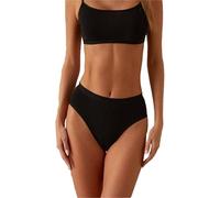 JADEA 786-6 Pezzi - Slip Midi Donna in Cotone Modal: Comfort Estremo e Design Elegante con Rifiniture di qualità, Nero, S