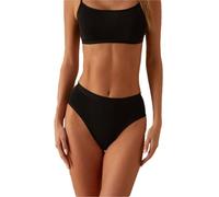 JADEA 786-6 Pezzi - Slip Midi Donna in Cotone Modal: Comfort Estremo e Design Elegante con Rifiniture di qualità, Nero, L