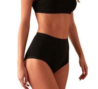 JADEA 787 - Slip da Donna, 6 Pezzi, in Cotone Elasticizzato, con Vita Alta, a Vita Alta, in Stile Italiano Nero-Nero. 3