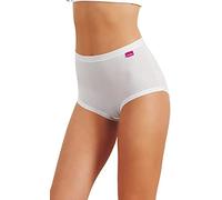 JADEA 787 - Slip da Donna, 6 Pezzi, in Cotone Elasticizzato, con Vita Alta, a Vita Alta, in Stile Italiano Bianco-Bianco. 6