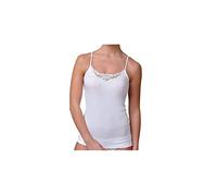 JADEA - Camiciola Spalla Stretta Donna 9000 Bianco 3 Pezzi, Bianco, 6
