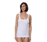 JADEA Canotta Donna Jessica a Costine con Spalla Larga - 100% Cotone Morbido e Traspirante, Vestibilità Aderente e Confortevole - Ideale per Estate e Look Casual, Bianco, M