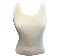 JADEA Canotta Donna Spalla Larga in Cashmere Art. 4709 (IT, Testo, S, Regular, Regular, Latte)