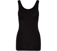 JADEA Canotta Lunga Spalla Larga in Cotone Elasticizzato Art. 4063 (S/M, Nero)