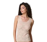 JADEA Canotta Spalla Larga Taglio Laser in Pizzo 8024 (IT, Testo, XL, Regular, Regular, Standard, Cipria)