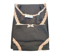JADEA Completino Canotta e Slip con Ricamo Chic (Standard, L, 4551 Silver)