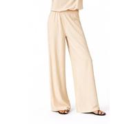 JADEA Completo donna pantalone gamba larga e maglia scollo a barca 4947/4935 (Beige, M)