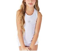 JADEA - Confezione da 3 Canottiera Bambina Spalla Larga in Tinta Unita (Bianco, 9/10 Anni)
