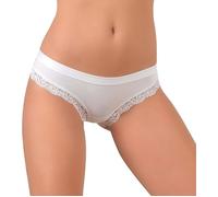 JADEA Confezione da 6 Slip Donna Art. 518 con Bordi Pizzo in Cotone Modal