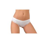 JADEA Confezione da 6 Slip Donna Art. 518 con Bordi Pizzo in Cotone Modal Elasticizzato - Bianco E Nero. Bianco 5