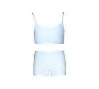 JADEA Coordinato Brassiere e Boxer Bambina 175 e 179 in Cotone Modal. Bianco 9-10 anni