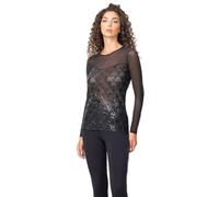JADEA Galà Maglie Donna sotto Giacca Tulle e Paillettes per Serate festose e Scintillanti Vari Modelli (IT, Testo, M, Regular, Regular, Maglia 4695)