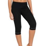 JADEA Leggings da Bambina Cotone Elasticizzato, da 3 a 14 Anni (IT, età, 11 Anni, 12 Anni, Regular, 01nero)
