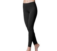 JADEA Leggings Donna Cotone Elasticizzato Taglie CONFORMATE Extra Large Nero 4200 (IT, Testo, 3XL, Plus, Regular, Nero)