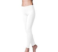 JADEA - Leggings Donna Lungo in Morbido Cotone Elasticizzato 4265- Colori Bianco Nero Grigio Blu