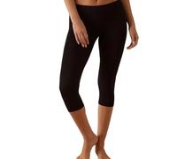 JADEA - Leggings Donna Modello Capri Art. 4266 - in Fresco Cotone Stretch Traspirante, vestibilità Comoda ed Elasticizzata, Ideale per Outfit Estivi, Sportivi e Casual, Nero, XL