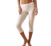 JADEA Leggings Donna Modello Capri Cotone Elasticizzato - Disponibile nei Colori Nero, Blu, Bianco, Grigio