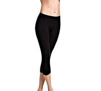 JADEA Leggings Pantacollant Capri Donna 4266 Morbido Cotone Elasticizzato, Nero, M
