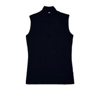 JADEA Lupetto Donna Smanicato in Cotone Elasticizzato - Comfort e Stile per Tutte Le Occasioni,Blu,S