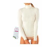 JADEA Maglia Cashmere Donna Manica Lunga Collo Alto Invernale Dolcevita Sottogiacca - Offerta 1-2 Pezzi + Calze in Omaggio (S, 1 Latte + 1CALZA)