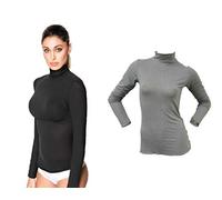 JADEA Maglia Cashmere Manica Lunga Collo Alto, Sottogiacca Donna, Maglia Donna Manica Lunga Dolcevita (1 Pezzo Grigio 4066, 46-48 L)