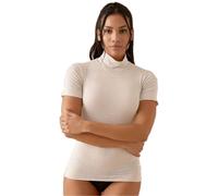 JADEA Maglia Cashmere Mezza Manica Collo Alto, Sottogiacca Donna, Maglia Donna Mezza Manica Dolcevita 4065 (S, Latte)