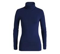 JADEA Maglia Dolcevita Donna Manica Lunga Cotone Elasticizzato. Disponibile in Vari Colori (XL, Blu)