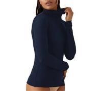 JADEA Maglia Donna Dolcevita Manica Lunga in Modal e Cashmere, Grigio, S
