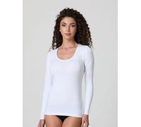 Maglia Donna Manica Lunga con Scollo Lollo in Cotone Elasticizzato JADEA 4056